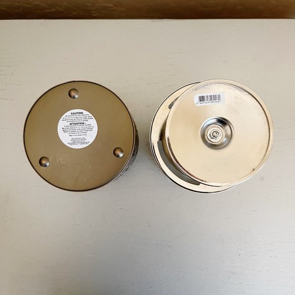 Metal 3 Wick Candle Holders Winter Snowflake Christmas Bath & Body Works Set 2 - Picture 6 of 6